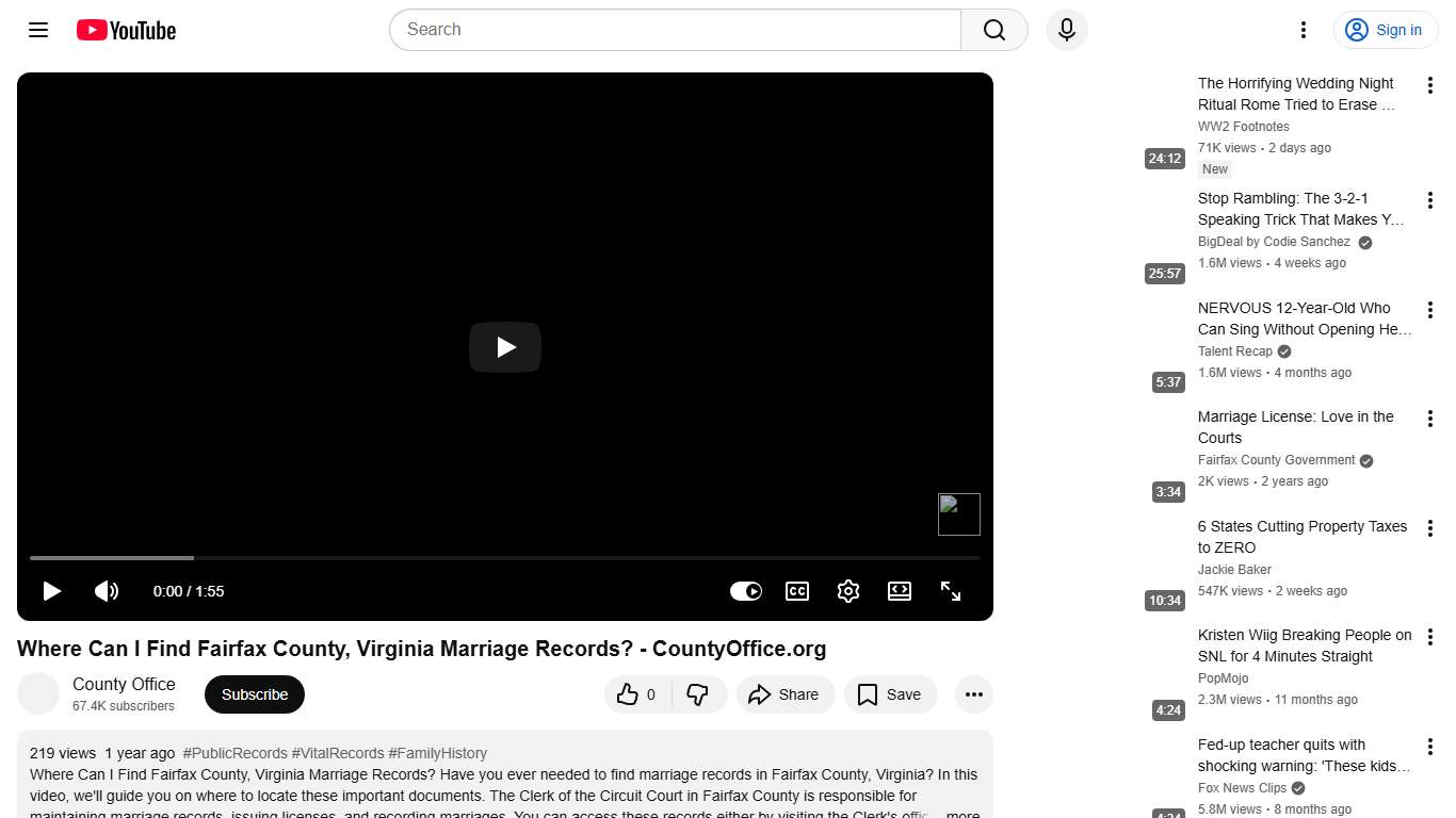 Where Can I Find Fairfax County, Virginia Marriage Records? - CountyOffice.org - YouTube